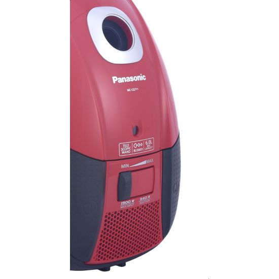 مكنسة كهربائية باناسونيك Deluxe Series ، احمر - MC-CG711