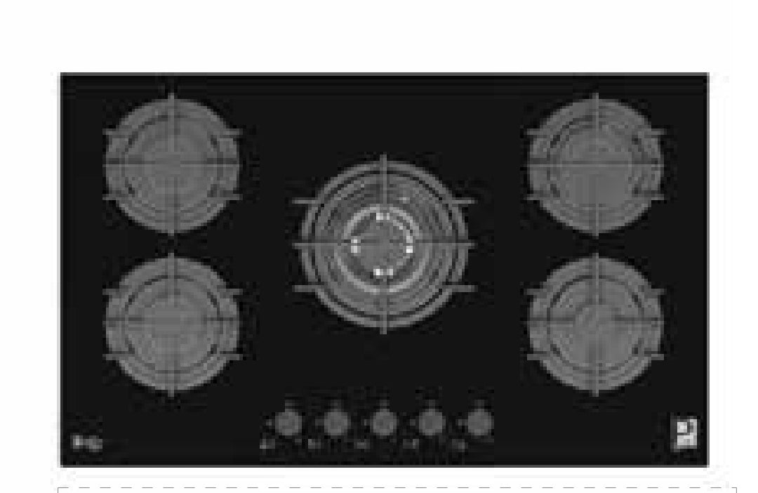 بيورتى مسطح غاز 90سم اسود زجاج 5 شعلة GAS HOB 5 HEAVY DUTY/HPT911G