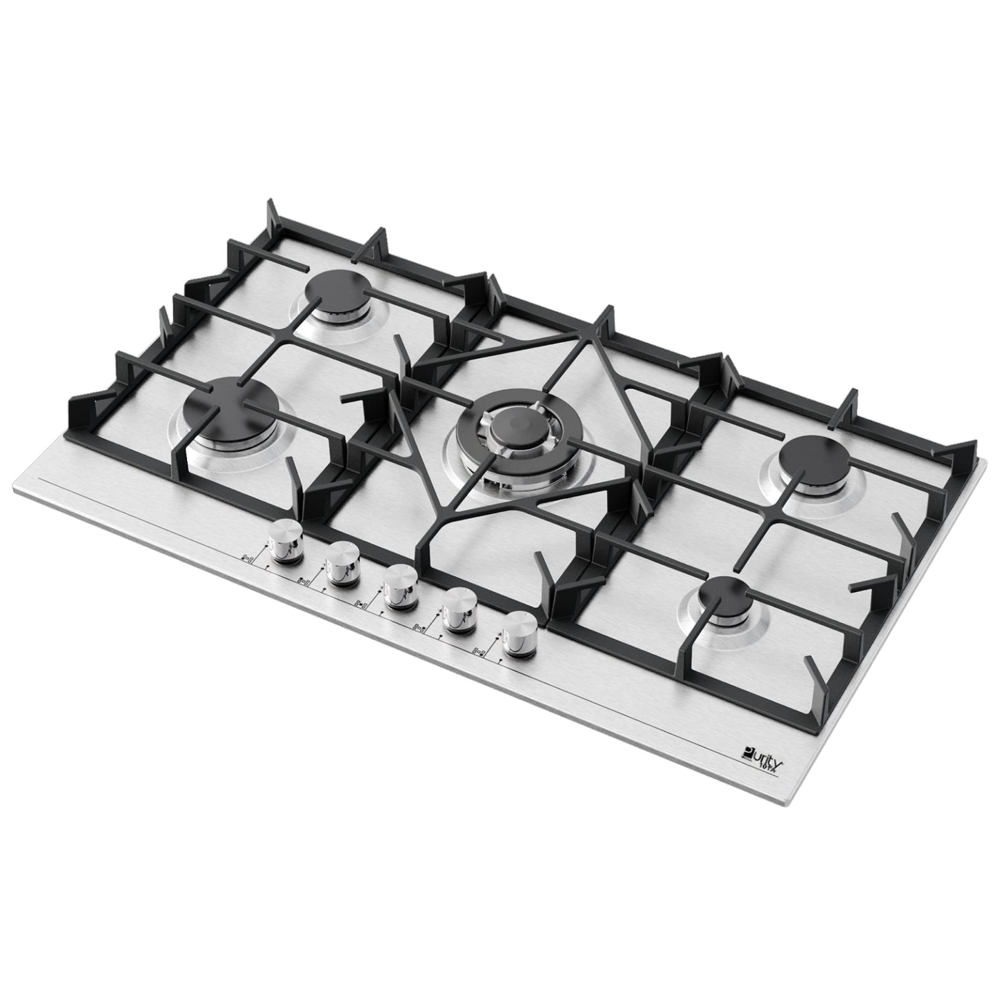 بيورتى مسطح غاز 90سم استانلس 5 شعلة امان كامل HPT906S/GAS HOB 5 HEAVY DURY