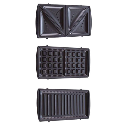Mienta Sandwich Maker 3 Plates 750W Black - SM27409A