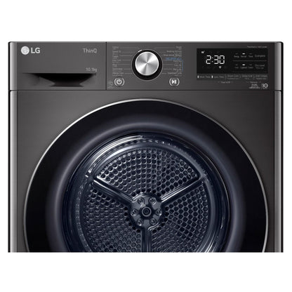 مجفف ملابس ال جي ، سعة 10.1 لتر ، اسود - RH10V9JV2W
