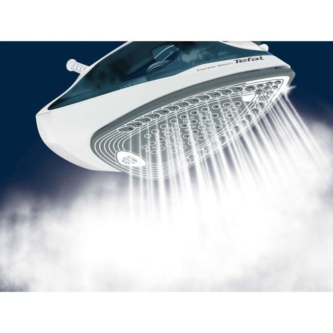 مكواة بخار تيفال Express Steam ، ابيض وازرق - FV2831E2
