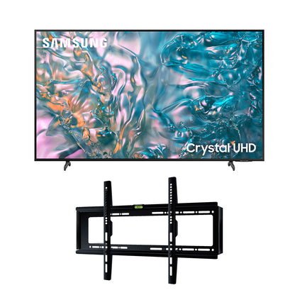 شاشة تلفزيون سامسونج سمارت LED، بدقة 4K UHD بريسيفر داخلي - UA55DUE800UXEG مع حامل حائط لتلفزيونات من اي تي اي, 55 بوصة