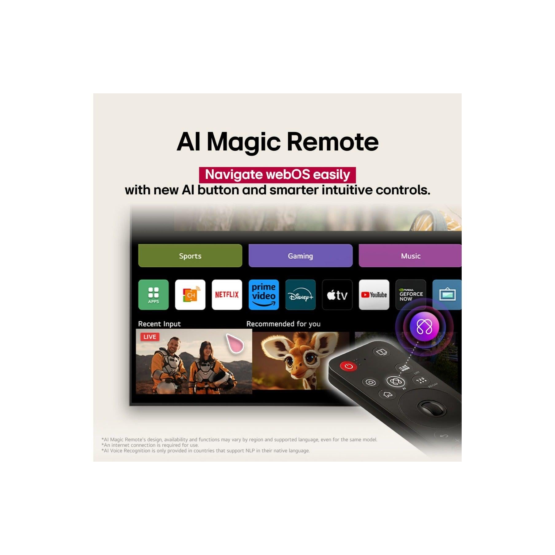 تلفزيون سمارت ال جي ، مقاس 77 بوصة ، OLED ، دقة 4K UHD ، ببسريفر داخلي