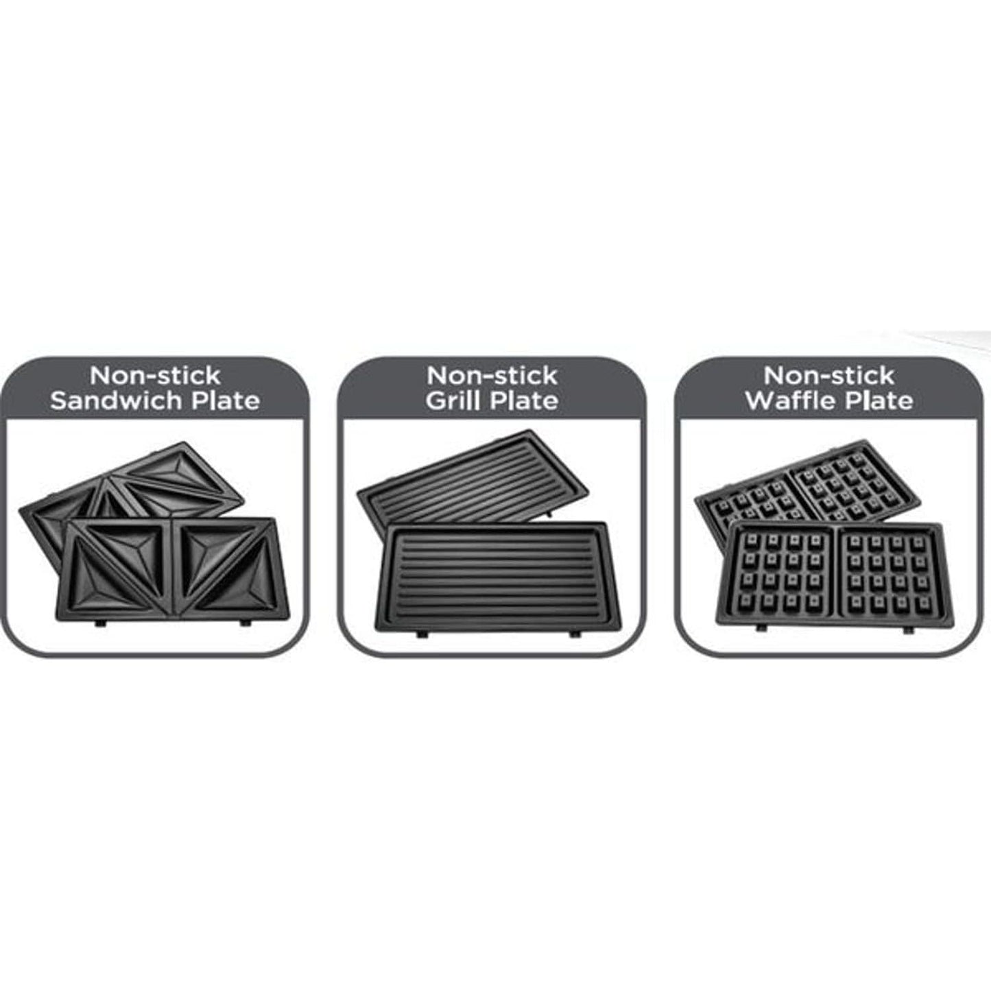 Sandwich Maker Black and Decker, 780 Watt, Black - TS2130-B5