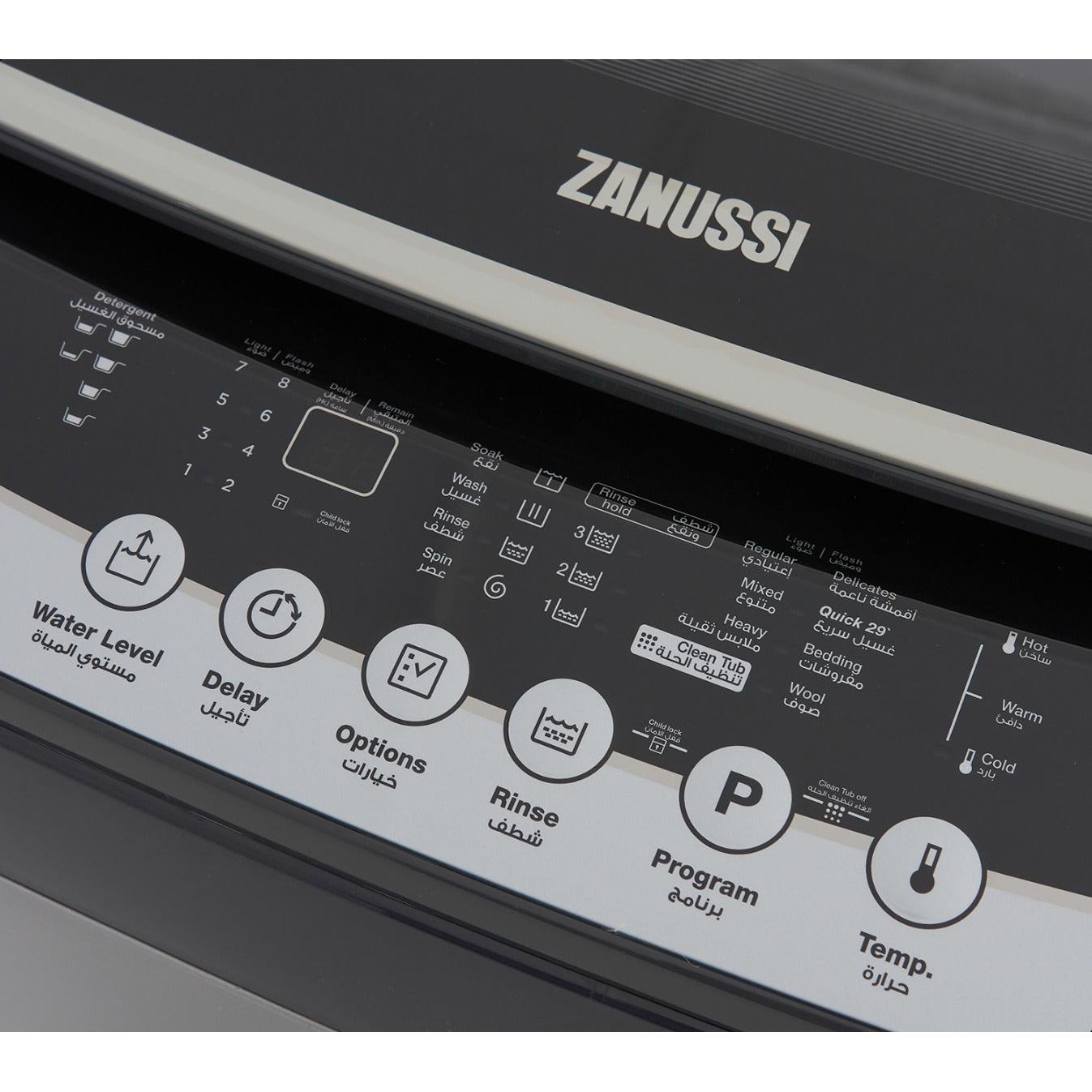 غسالة فول اتوماتيك زانوسي ، سعة 10 كجم ، فضي - ZWT10710S