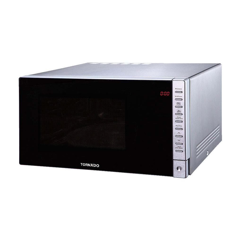 Tornado Microwave with Grill 25L, 900W, Silver - TMD-25GE-S