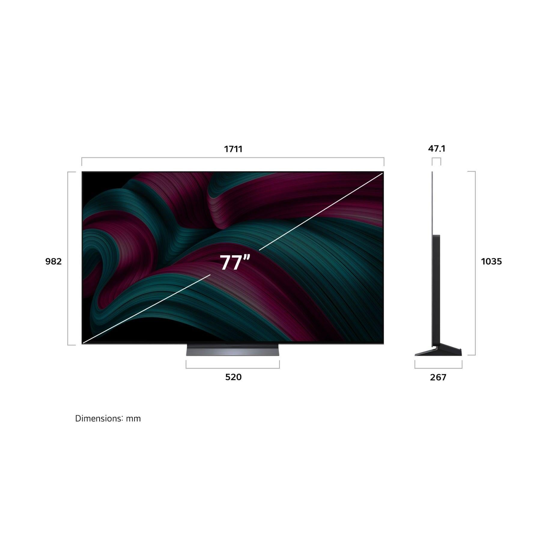 تلفزيون سمارت ال جي ، مقاس 77 بوصة ، OLED ، دقة 4K UHD ، ببسريفر داخلي