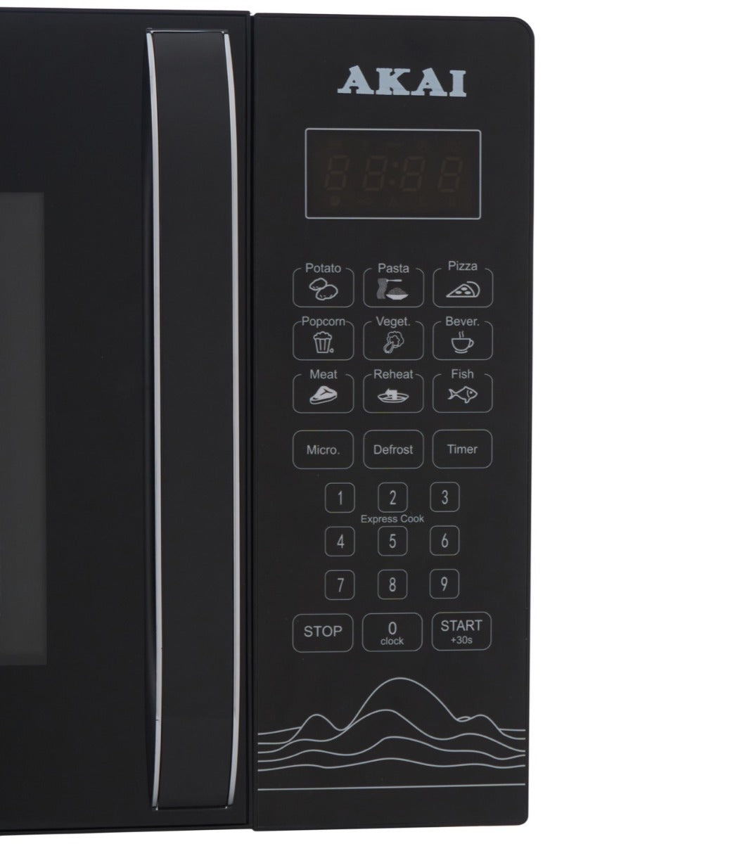 ميكرويف بشواية اكاي ، سعة 30 لتر ، 1200 وات ، اسود - 53136-AK-20