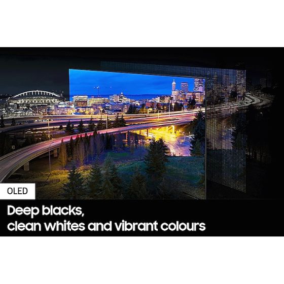 تلفزيون سمارت سامسونج ، مقاس 55 بوصة ، OLED ، دقة 4K UHD ، ببـريسفر داخلي - QA55S90DAWXXY