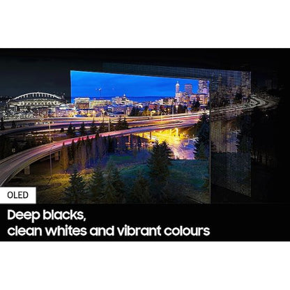 تلفزيون سمارت سامسونج ، مقاس 55 بوصة ، OLED ، دقة 4K UHD ، ببـريسفر داخلي - QA55S90DAWXXY