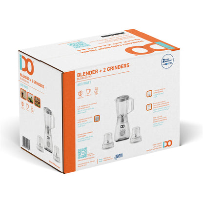 خلاط اى دو ، 600 وات ، ابيض - BLGR600-WH
