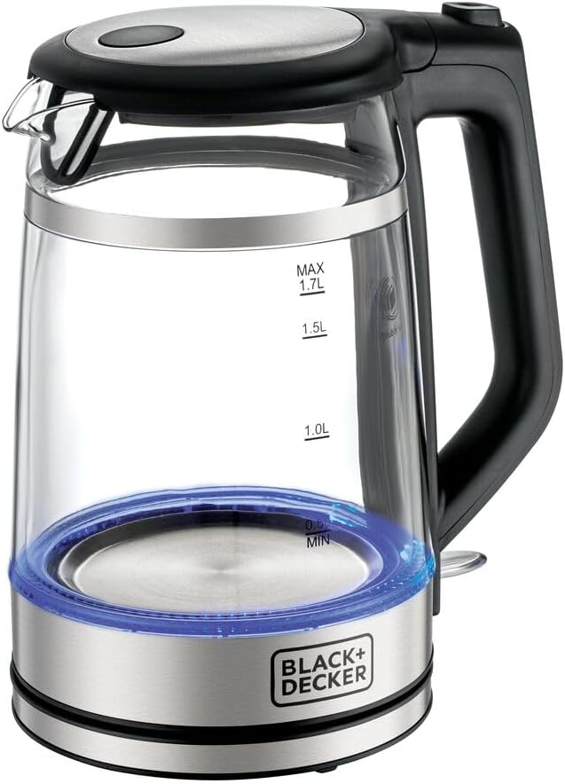Black+Decker Electric Kettle, 1.7 Liters, 2200 Watts, Multi-Color - GK220-B5
