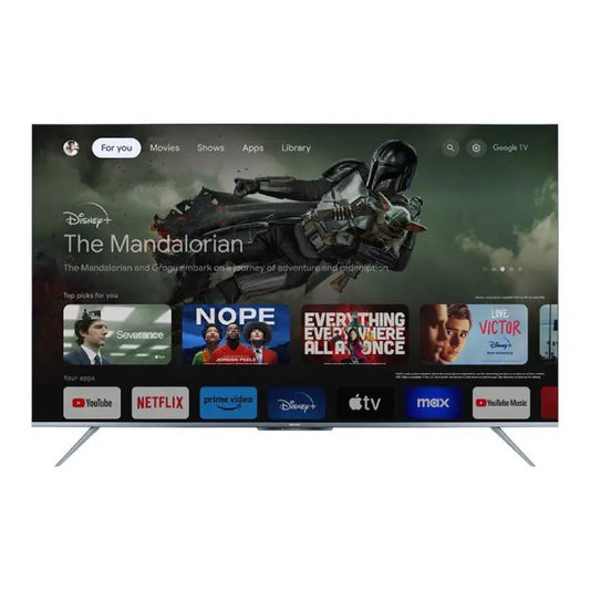شاشة شارب 55 بوصه سمارت 4K بدون فريم ريسيفر داخلي أسود 4T-C55FL6EX