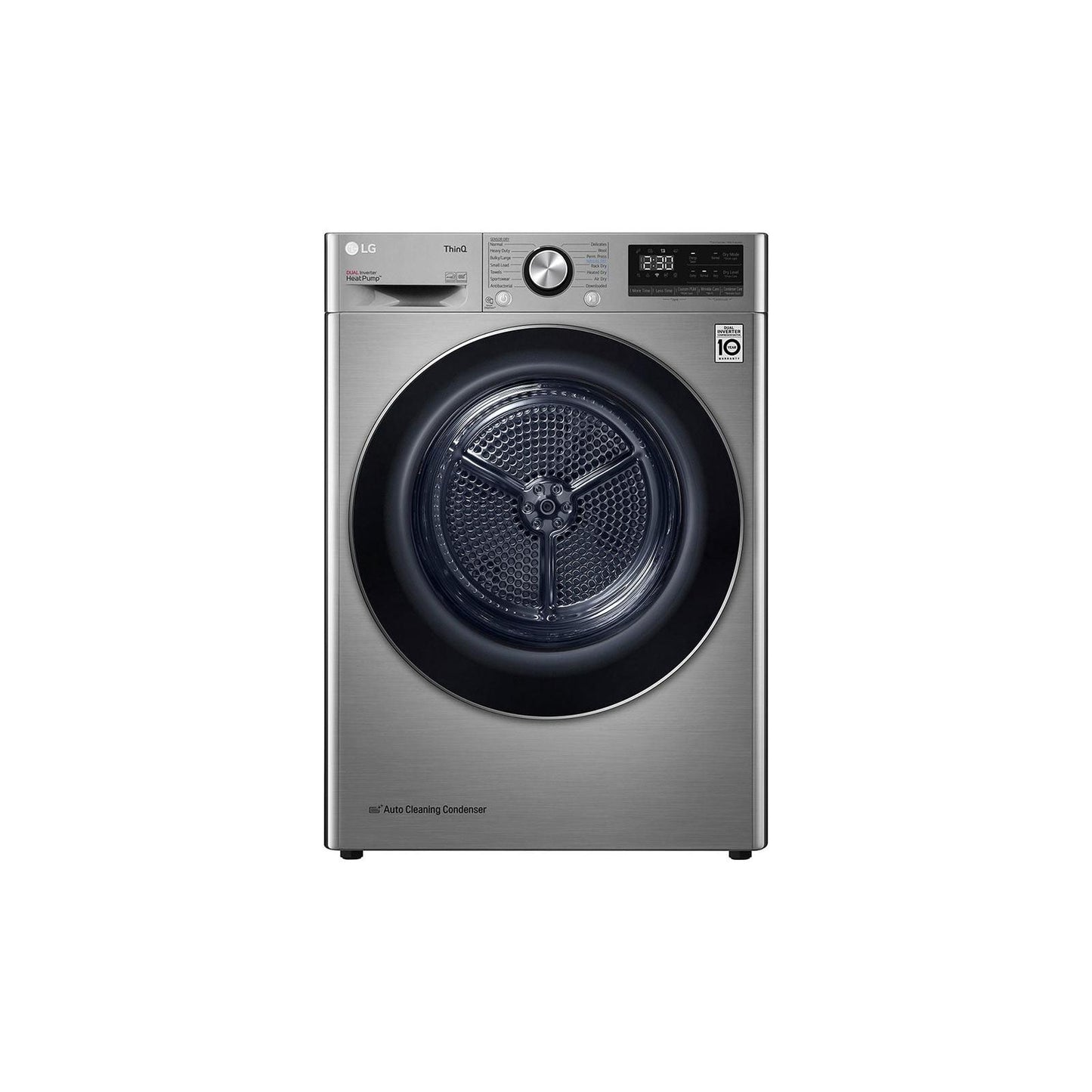 مجفف ملابس ال جي ، سعة 10.1 لتر ، بلاتنيوم - RH10V9PV2W
