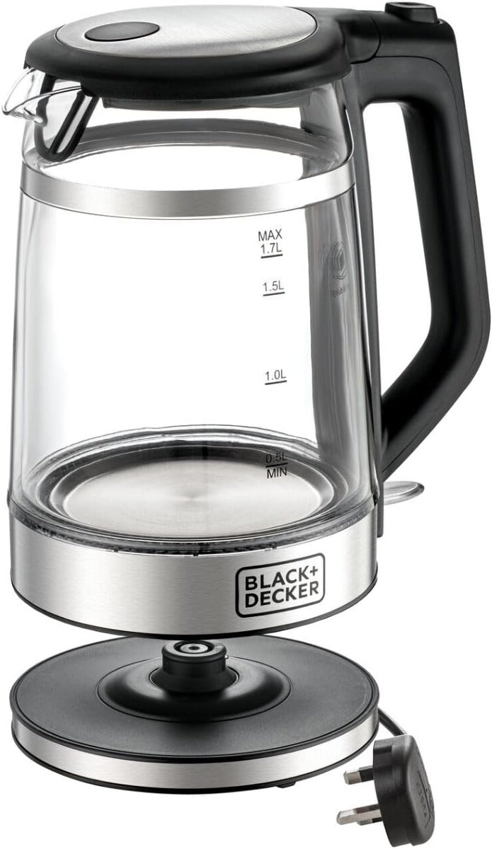 Black+Decker Electric Kettle, 1.7 Liters, 2200 Watts, Multi-Color - GK220-B5