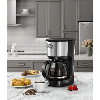 Black+Decker Coffee Maker DCM750S-B5, 1.25 Liter, 750 Watt, Black and Decker