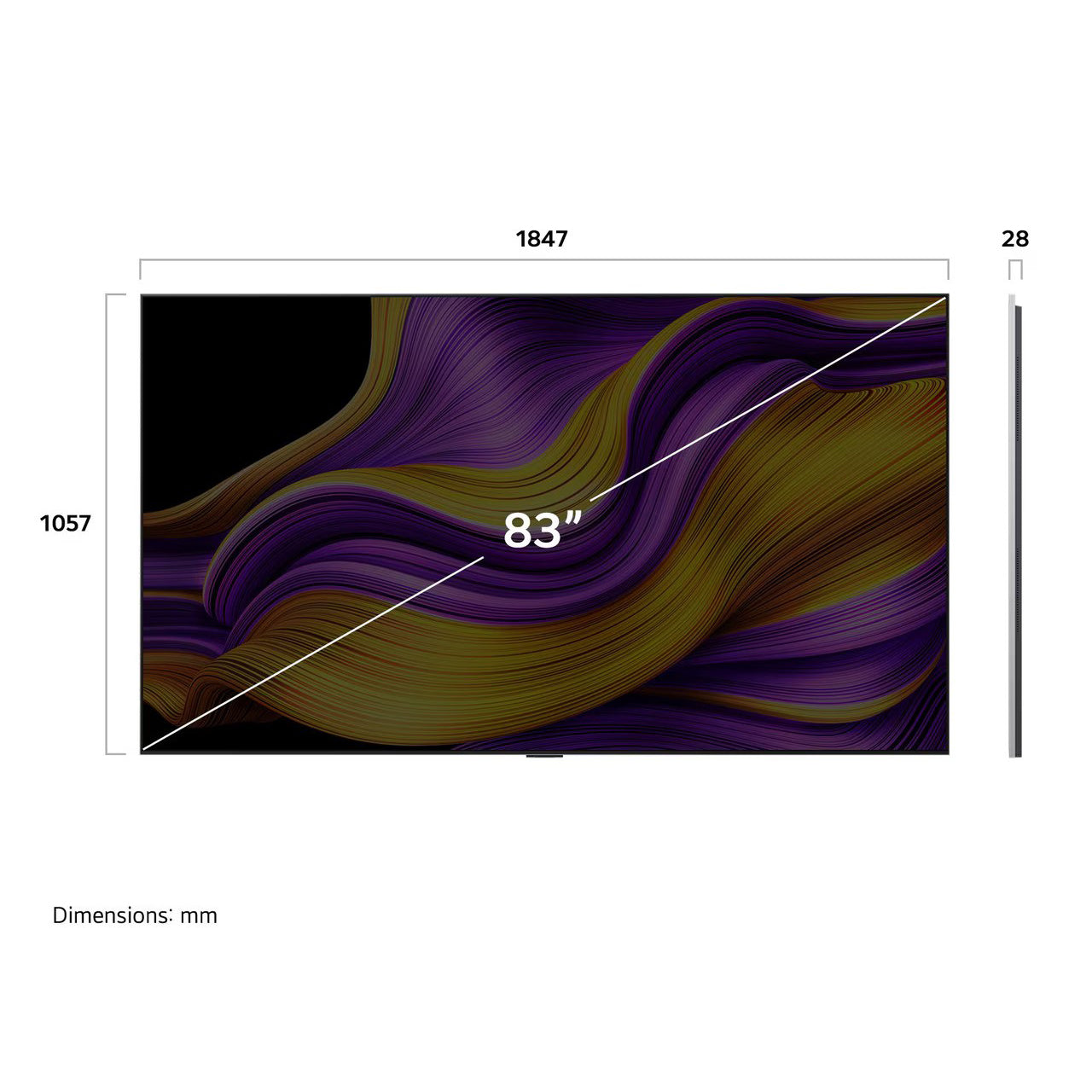 تلفزيون سمارت ال جي ، مقاس 83 بوصة ، ليد ، دقة 4K UHD ، ببريسفر داخلي - OLED83G56LA