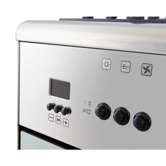 LA GERMANIA GAS COOKER 5 BURNER 9C10GLA1X4AWW , 5 SHALAH , STAINLESS STEEL