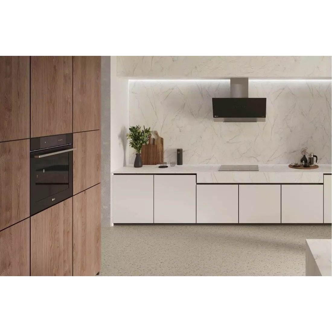 LG Built-In Electric Oven 60cm, 76 Liters, Black and Silver - WSED7667M.BBMZEEC