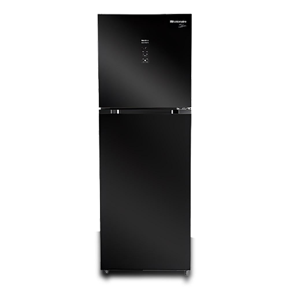 ثلاجة بفريزر علوي يونيون اير i-Cool ، سعة 370 لتر ، نوفروست ، لا ، اسود - URN-440LBG1A-DTHRBSM
