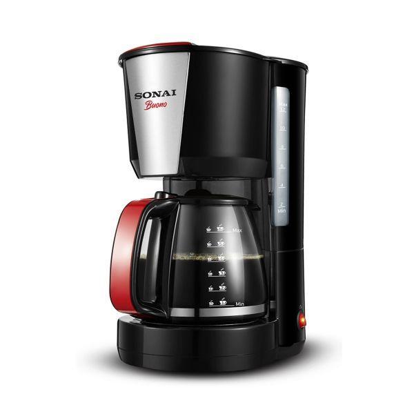 Sonai Coffee Maker SH-1212, 10 Cups, 1000 Watts, Black