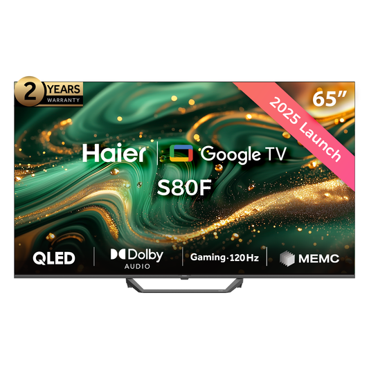 تلفزيون سمارت هاير ، مقاس 65 بوصة ، QLED ، دقة 4K UHD ، ببريسفر داخلي - H65S80F