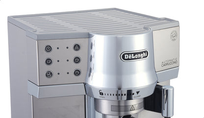 آلة اسبريسو ديلونجي ، سعة 2 كوب ، 1450 وات ، فضي - EC 850.M