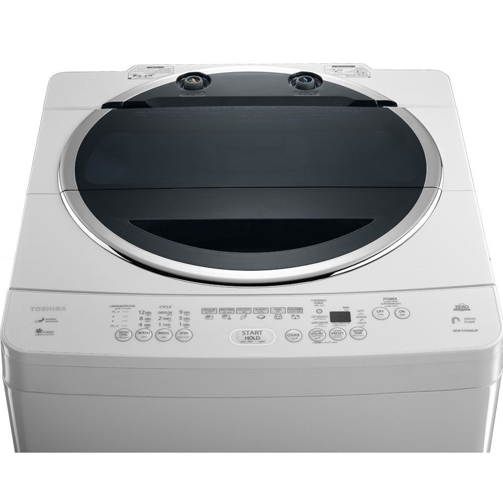 غسالة فوق اتوماتيك توشيبا AEW-E1050SUP ، سعة 10 كجم ، ابيض