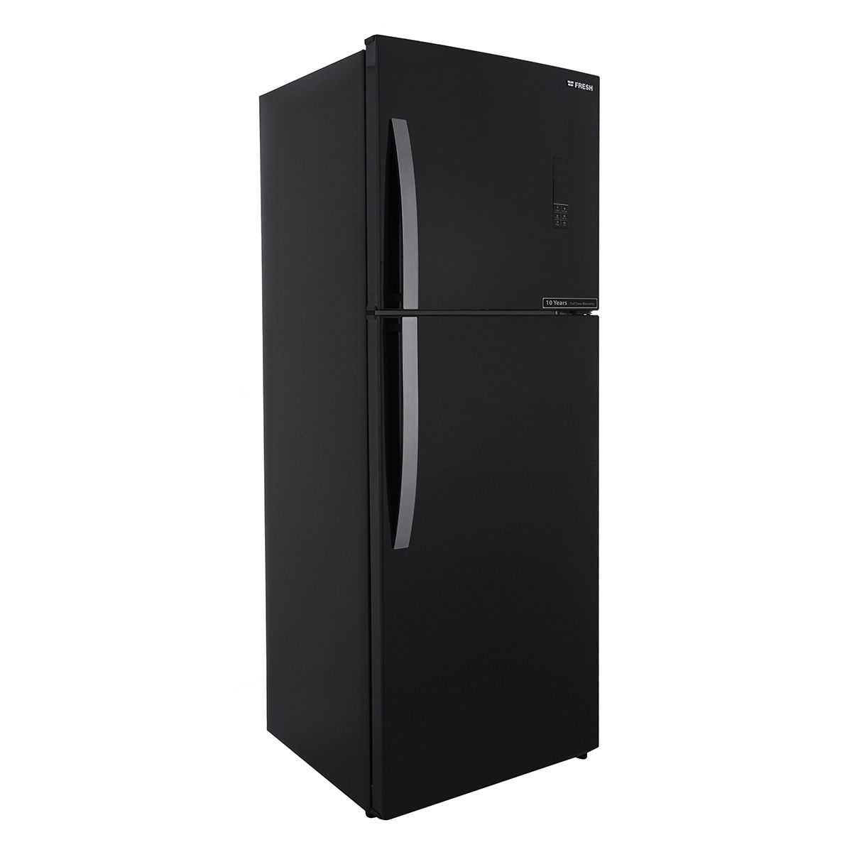 ثلاجة بفريزر علوي فريش FNT-M470 YBM ، سعة 397 لتر ، نوفروست ، لا ، اسود