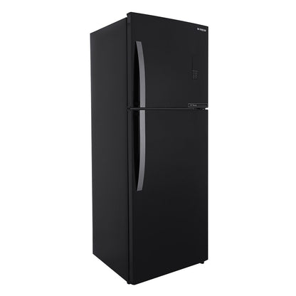 ثلاجة بفريزر علوي فريش FNT-M470 YBM ، سعة 397 لتر ، نوفروست ، لا ، اسود