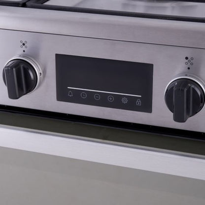 Zanussi Gas Cooker ZCG92696XA491, 5 Burners, Stainless Steel
