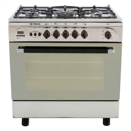بوتاجاز غاز فريش Moderno 7530 ، عدد 5 شعلة ، ستانلس ستيل