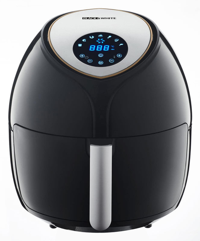 Black And White Air Fryer, 12L, 2000W, Black And Silver - AF-120RD
