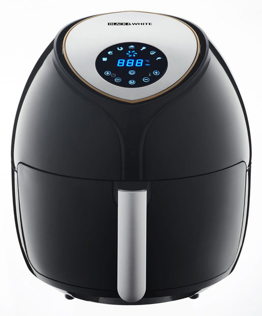 Black And White Air Fryer, 12L, 2000W, Black And Silver - AF-120RD
