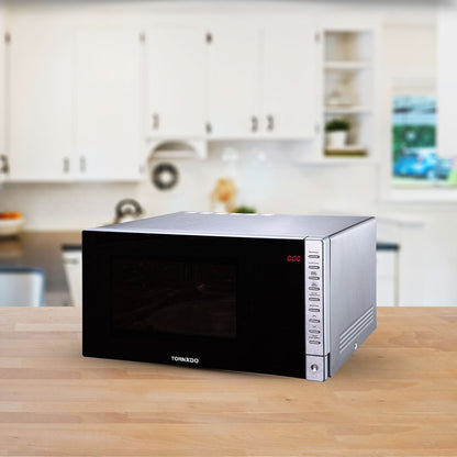 Tornado Microwave with Grill 25L, 900W, Silver - TMD-25GE-S