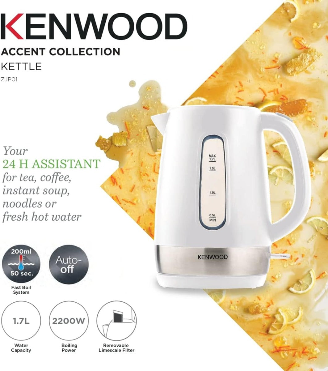 Kenwood Electric Kettle 1.7L, 2200W, White - ZJP01.A0WH