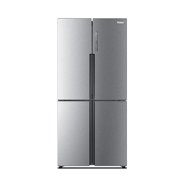 ثلاجة بفريزر علوي هاير ، سعة 502 لتر ، نوفروست ، بانفتر ، فضي - HRF-550TDPD