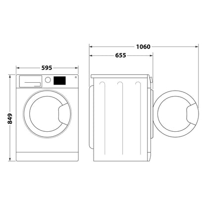 غسالة فول اوتوماتيك تحميل امامي انفرتر زانوسي ستيم ماكس ، سعة 8 كجم ، فضي - ZWF8221SL8