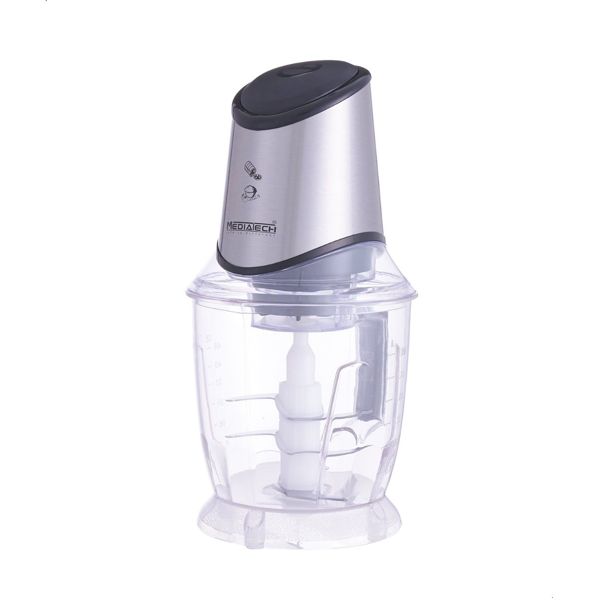 خلاط ميديا تك ، 700 واط ، اسود وفضي - MT-CR40