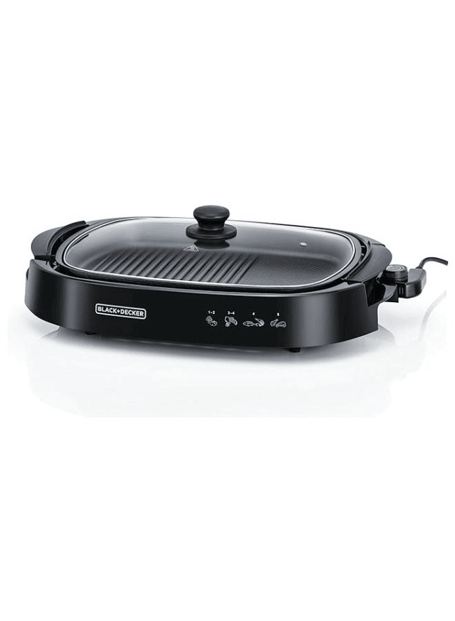 شواية كهرباء بلاك اند ديكر، اسود - GH1500-B5