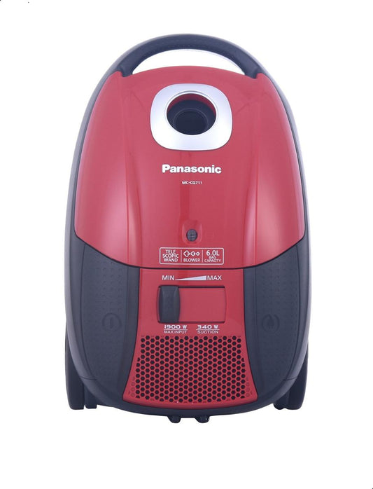 مكنسة كهربائية باناسونيك Deluxe Series ، احمر - MC-CG711