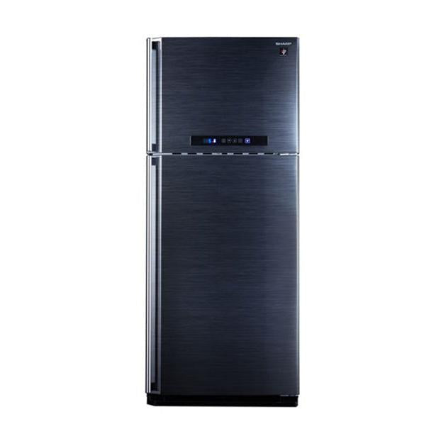 ثلاجة فريزر علوي شارب ، سعة 396 لتر ، نوفروست ، اسود - SJ-PC48A(BK)