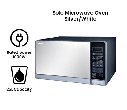 Microwave Grill Sharp, Capacity 25 Liters, 1000 Watts, Silver - R-75MT(S)