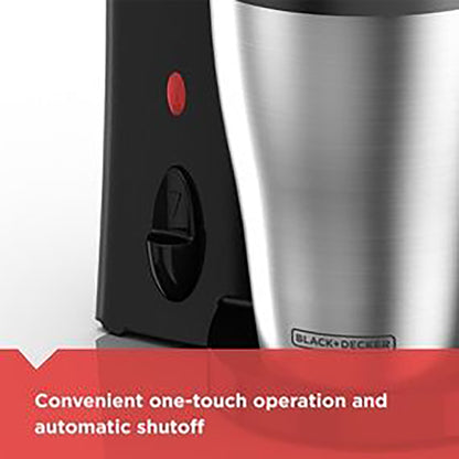 Black+Decker Coffee Maker DCM18S, 2 Cup Capacity, 800 Watt, Stainless Steel
