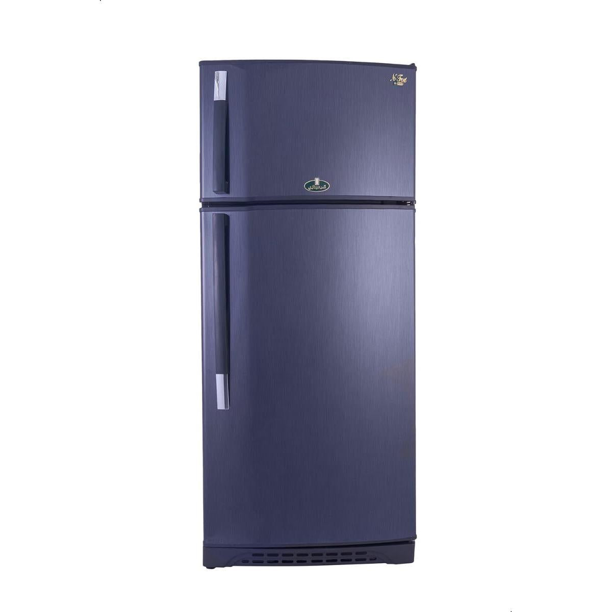 ثلاجة بفريزر علوي كيريازي E470 ، سعة 450 لتر ، نوفروست ، لا ، اسود