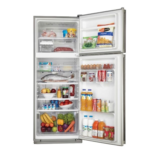 ثلاجة بفريزر علوي شارب SJ-48C(ST) ، سعة 396 لتر ، نوفروست ، لا ، ستانلس ستيل