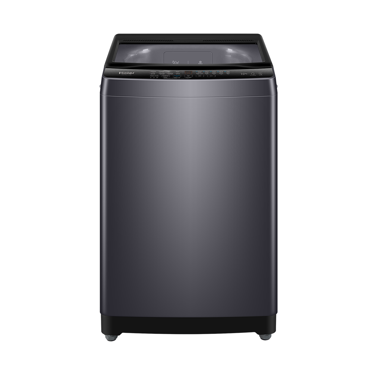 غسالة فوق اوتوماتيك هاير HWM100-316S8 ، سعة 10 كجم ، فضي غامق