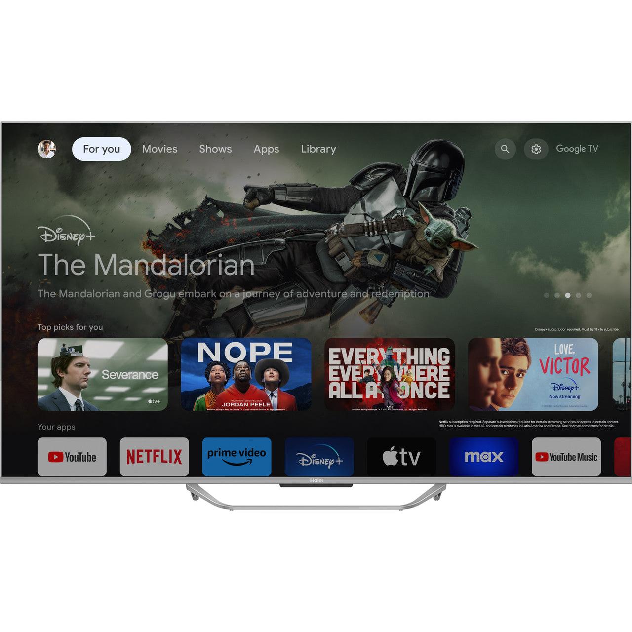 تلفزيون سمارت هاير ، مقاس 55 بوصة ، QLED ، دقة 4K UHD ، ببريسفر داخلي - H55S90EU