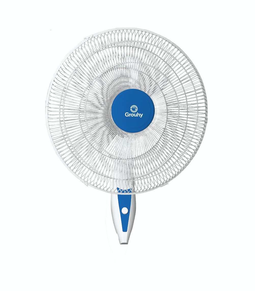 مروحة حائط جروهي ، مقاس 18 بوصة ، أبيض وازرق - UW-18026-BLU